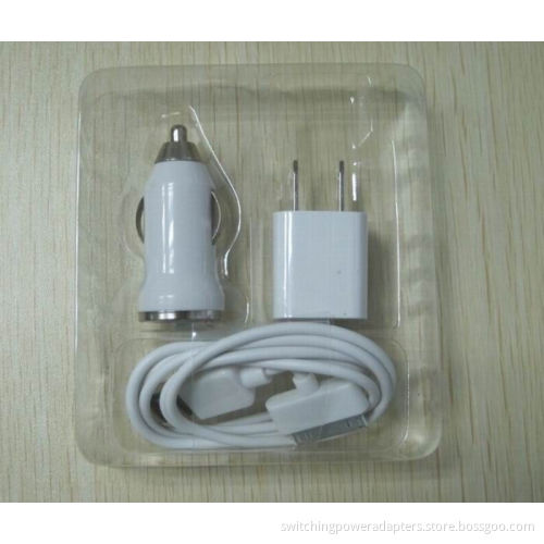 3 In 1 Iphone Charger Kit With 6 Pin Usb Cable For Ipod Iphone And Mp3